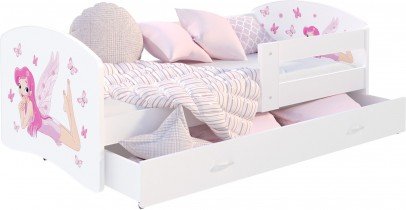 AJK Meble - Otroška postelja Lucky 80x160 cm - bela