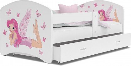 AJK Meble - Otroška postelja Lucky 80x160 cm - bela