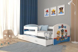 AJK Meble - Otroška postelja Lucky 80x180 cm - bela