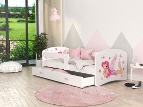 AJK Meble - Otroška postelja Lucky 90x180 cm - bela