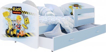 AJK Meble - Otroška postelja Lucky 80x140 cm - svetlo modra