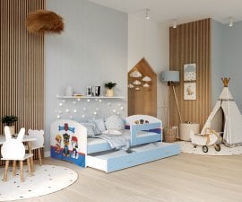 AJK Meble - Otroška postelja Lucky 90x180 cm - svetlo modra