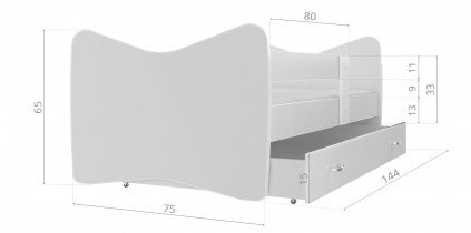 AJK Meble - Otroška postelja Tomi 70x140 cm