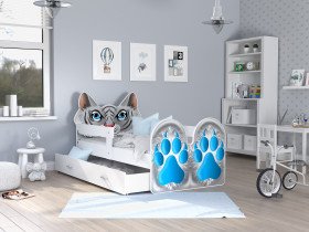 AJK Meble - Otroška postelja Živali 80x160 cm - Mačka