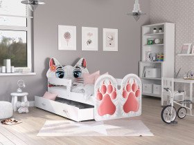 AJK Meble - Otroška postelja Živali 80x160 cm - Mačka