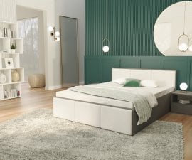 Postelja Panama tapecirana - 180x200 cm - siva