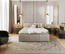 Postelja Panama tapecirana - 160x200 cm - craft