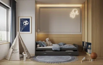 AJK Meble - Otroška postelja Tymon - 90x200 cm