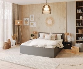 Dvižna postelja Panama plus - 180x200 cm - siva