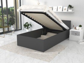 AJK Meble - Dvižna postelja Panama plus - 90x200 cm - siva