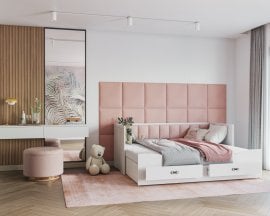 Oblazinjena otroška postelja Hermes - 80x200 cm - 152x200 cm