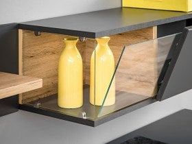 ASM Meble - Dnevni TV regal Silk 240 cm LED - antracit/wotan