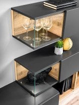 ASM Meble - Dnevni TV regal Silk 240 cm LED - antracit/wotan