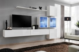 Dnevni TV regal Switch XIX 310 cm LED - bel