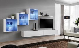 Dnevni TV regal Switch XX 310 cm LED - bel