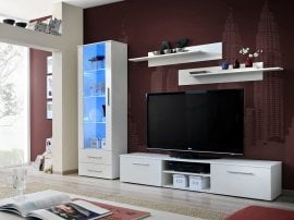 Dnevni TV regal Galino A 250 cm LED - bel