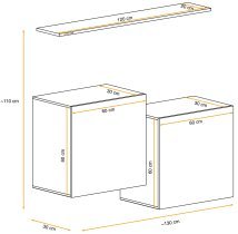 ASM Meble - Komplet za dnevno sobo Switch SB I - votan/bel