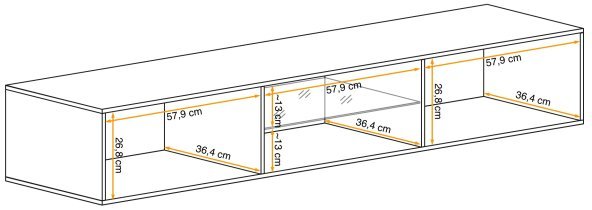 ASM Meble - TV komoda Switch RTV 3 LED - votan
