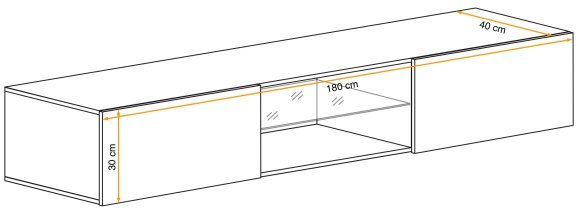 ASM Meble - TV komoda Switch RTV 3 LED - votan