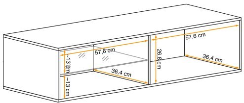 ASM Meble - TV komoda Switch RTV 4 LED - bela