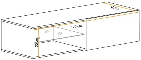 ASM Meble - TV komoda Switch RTV 4 LED - bela