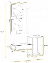 ASM Meble - Komplet za hodnik Easy I - votan/bel