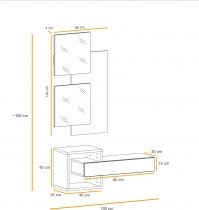 ASM Meble - Komplet za hodnik Easy II - votan/bel