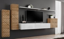 Dnevni regal TV Switch I - votan/bel