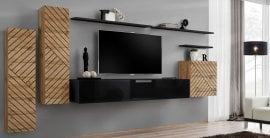 Dnevni regal TV Switch I - votan/črni