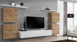 Dnevni regal TV Switch IV - votan/bel