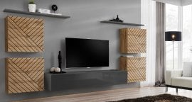 Dnevni regal TV Switch IV - votan/grafit