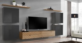 Dnevni regal TV Switch IV - grafit/votan