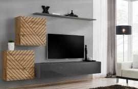 Dnevni regal TV Switch V - votan/grafit