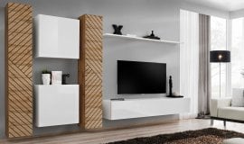 Dnevni regal TV Switch VI - votan/bel