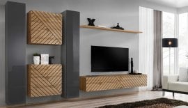 Dnevni regal TV Switch VI - grafit/votan