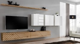 Dnevni regal TV Switch VII - votan/bel