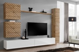 Dnevni regal TV Switch VIII - votan/bel