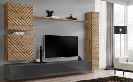 Dnevni regal TV Switch VIII - votan/grafit