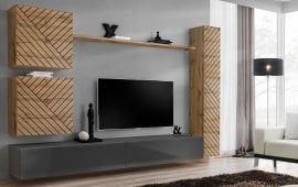 Dnevni regal TV Switch VIII - grafit/votan