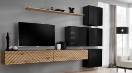 Dnevni regal TV Switch IX- votan/črn