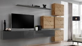 Dnevni regal TV Switch IX- grafit/votan