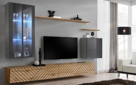 Dnevni regal TV Switch XII - grafit/votan