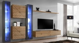 Dnevni regal TV Switch XVI - grafit/votan