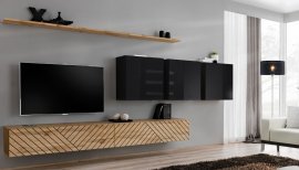 Dnevni regal TV Switch XVII - votan/črni