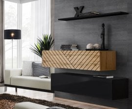 Komplet za dnevno sobo Switch II - votan/črni