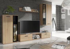 Dnevni TV regal Wow 255 cm LED - Hickory Jackson