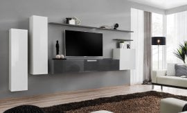 Dnevni TV regal Switch I 330 cm - bel/grafit