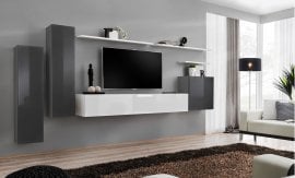 Dnevni TV regal Switch I 330 cm - grafit/bel