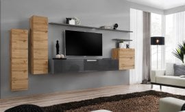 Dnevni TV regal Switch I 330 cm - votan/grafit