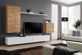 Dnevni TV regal Switch II 270 cm - votan/bel